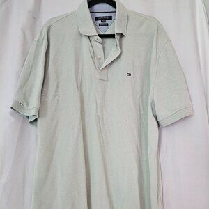 Tommy Hilfiger Polo Short Sleeve Classic‎ Fit  Mens Size XL Cotton Light Green